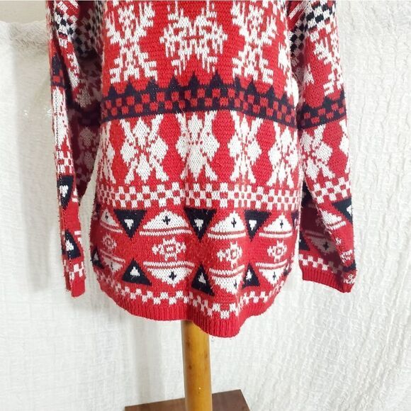 Michael Carrie High Neck "Ugly Christmas Sweater" Size M - Picture 7 of 12